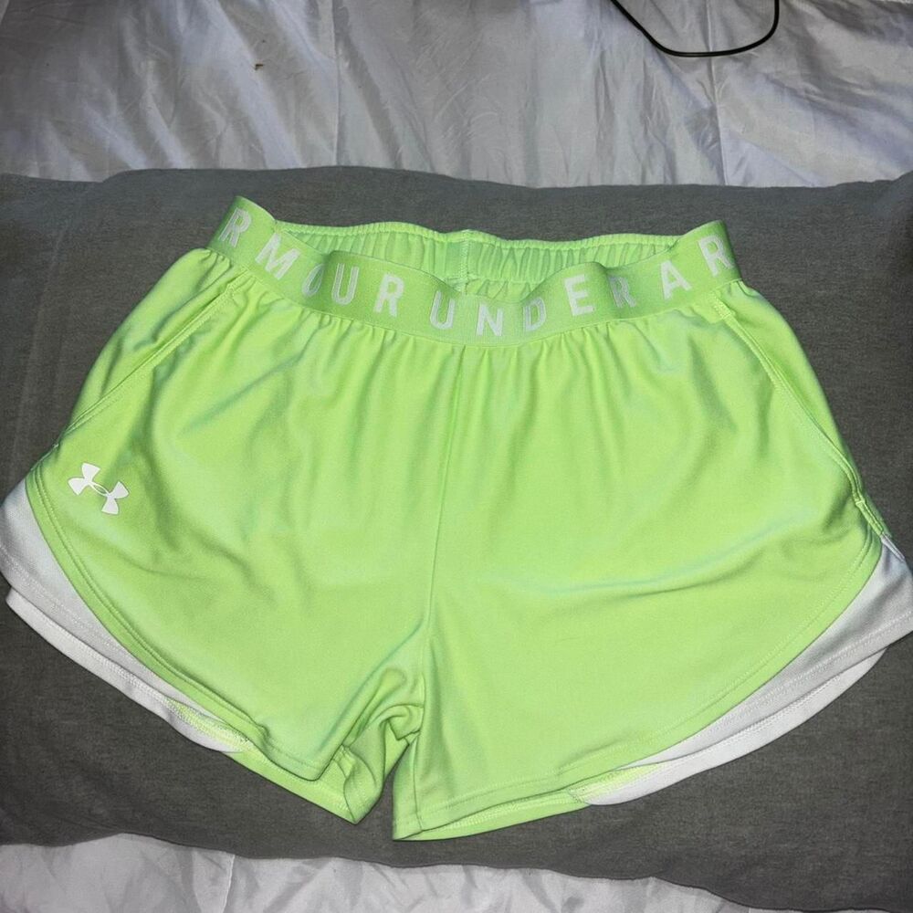 Under-armour Women's Green and Yellow Shorts